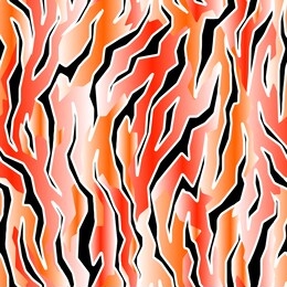 full seamless tiger and zebra stripes animal skin pattern. design for tiger colored textile fabric printing. suitable for fashion use.