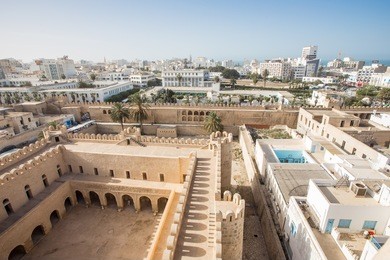 view of old medina in sousse, tunisia