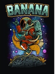 very funny images of astronauts and bananas.