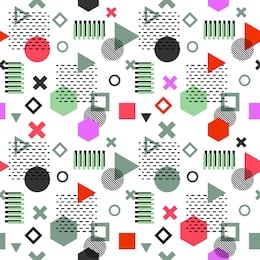 trendy memphis cards. abstract seamless pattern. retro style texture, pattern and geometric elements. modern abstract design poster, cover, card design. raster version