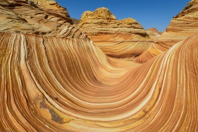 arizona wave - famous geology rock formation in pariah canyon