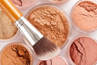 face powder and brush