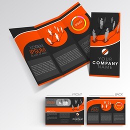 professional business three fold flyer template, corporate brochure or cover design, can be use for publishing, print and presentation. 