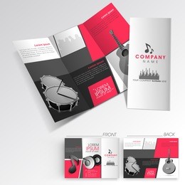 professional business three fold flyer template, corporate brochure or cover design, can be use for publishing, print and presentation. 