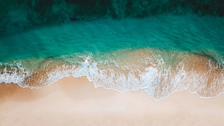 empty ocean view from above  