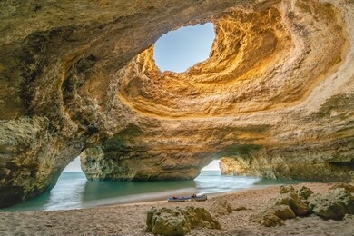 portugal - algarve - benagil - famous sea-caves 