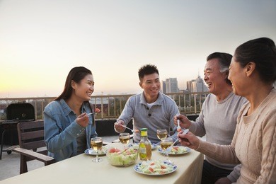 family barbeque party