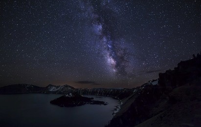 milky way at crater lake