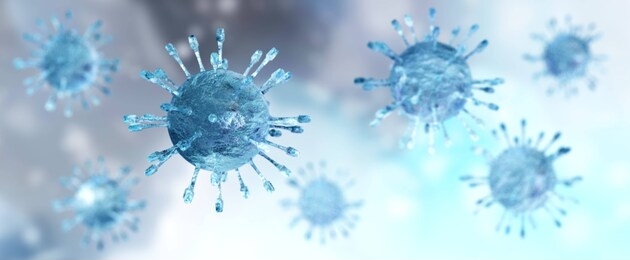 virus close-up, bacteria, 3d rendering