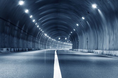 abstract car in the tunnel trajectory
