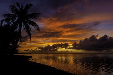 sunset over managaha island 2