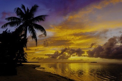 sunset over managaha island 1