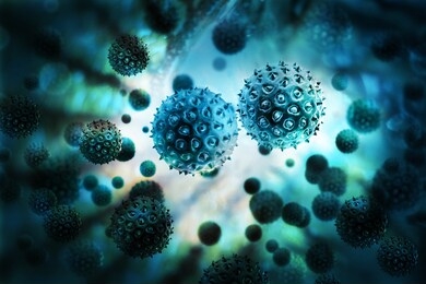 3d illustration virus, bacteria, cell, virus background