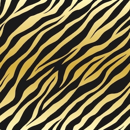 seamless vector black and gold tiger stripes pattern. stylish golden wild tiger fur. animal print background for fabric, textile, design, wrapping, cover.