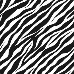 seamless vector black and white zebra fur pattern. stylish wild zebra print. animal print background for fabric, textile, design, advertising banner.