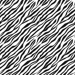 seamless vector black and white zebra fur pattern. stylish wild zebra print. animal print background for fabric, textile, design, advertising banner.
