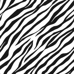 seamless vector black and white zebra fur pattern. stylish wild zebra print. animal print background for fabric, textile, design, advertising banner.