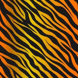 seamless vector black and orange tiger stripes pattern. stylish wild tiger fur. animal print background for fabric, textile, design, wrapping, cover.