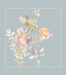 beautiful watercolor flowers for your design and greeting cards for the holiday