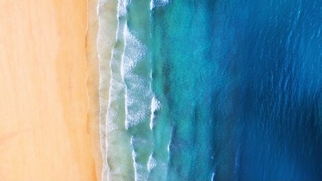 iceland. panoramic aerial view on the coast line. beach and sea from air. famous place in iceland. summer seascape from drone. travel - image