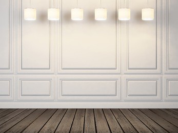 lamps on the white wall