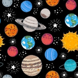 planets pattern hand drawn. hand drawn space seamless pattern. vector illustration. hand drawn space seamless pattern. space background. 