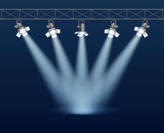background with concert stage, and music lights, contains transparency, eps 10