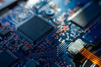 circuit board.motherboard digital chip. electronic computer hardware technology.integrated communication processor.information engineering component.tech science background.shallow focus effect.