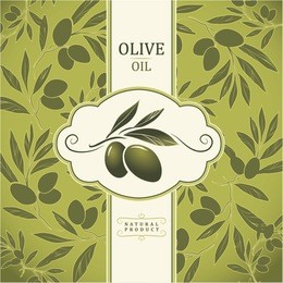 vector olive oil. decorative olive branch. for label, pack. olive pattern.
