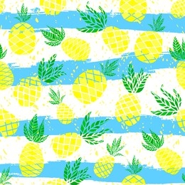 pineapple seamless vector pattern. decorative illustration, good for printing.  
colorful wallpaper vector. great for label, print, packaging, fabric. 