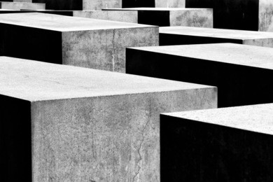 potsdamer platz, berlin. detail of memorial to the murdered jews