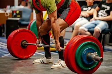 indian athlete powerlifter deadlift exercise competition in powerlifting