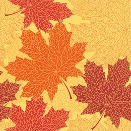 seamless autumn leaves pattern