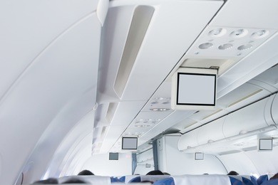 interior of a commercial airplane