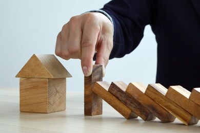 protection against danger to the home. home accident insurance concept