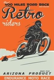 vector old school race poster.