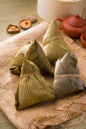 bazhang chinese dumplings, zongzi usually taken during duanwu festival occasion 