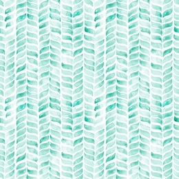 hand painted watercolor turquoise knit alike geometric chevron allover seamless pattern on white background