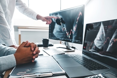 business team investment entrepreneur trading discussing and analysis finance market graph stock market trading,stock chart concept
