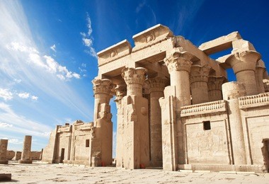 ruins of the temple of kom ombo, egypt 