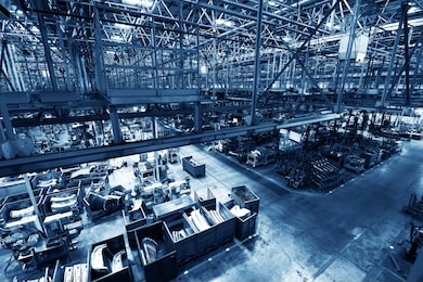 modern automatic automobile manufacturing workshop. a busy car production line. industrial scenery background.