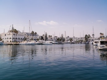 view of marina of port el kantaoui, tunisia