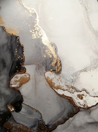 luxury abstract fluid art painting background alcohol ink technique black and gold