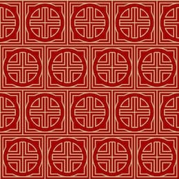 chinese geometric seamless pattern with lines. line seamless vector background. red and gold texture