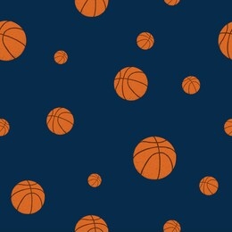 colorful background of basketball balls. seamless basketball pattern.