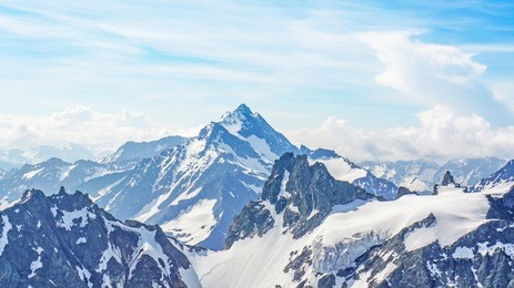 the alps from the titlis peak
