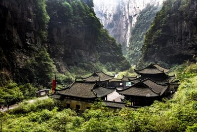 unesco world heritage of wulong karst national geology park in chongqing, china, chongqing wulong ancient natural bridge scenic area.
