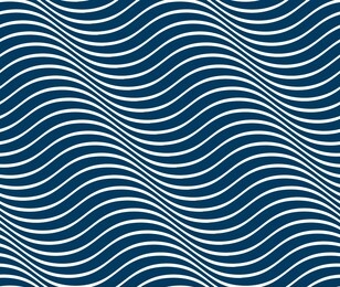 marine vector seamless pattern with stylized blue waves, curve lines abstract repeat tiling background. water wave abstract design.