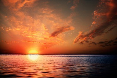 sunset on the ocean, abstract environmental backgrounds
