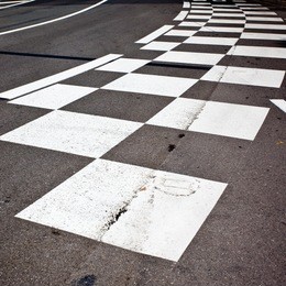 car race asphalt and curb 